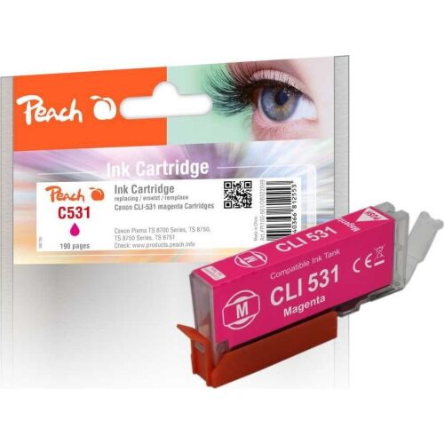 Peach PI100-501 nabój z tuszem 1 szt. Zamiennik Standardowa wydajność Purpurowy 131656356