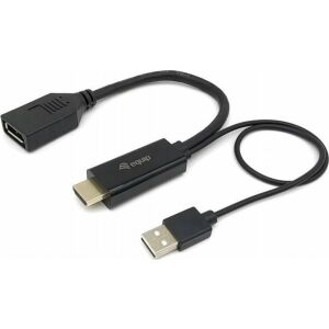 Equip 119039 adaptor pentru cabluri video 0,15 m HDMI Tip A (Standard) DisplayPort Negru 131656380 - Convertoare DisplayPort