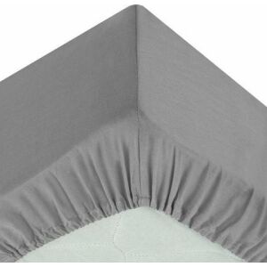 Spannbetttuch Atmosphera Grau 140 x 190 cm 131656642 - Heimtextilien