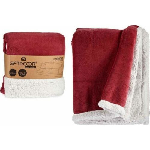 Fleece-Decke Rosa Weiß (130 x 170 cm) 131656869