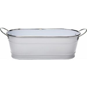 Ültetőláda Ezüst színű Fém Fehér 32,5 x 10,5 x 11 cm (32,5 x 10,5 x 11 cm) 131656915 - Kert