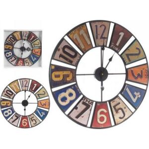 Zegar Ścienny Wielokolorowy Retro Metal (60 x 4,5 x 60 cm) 131656917 - Projektowanie wnętrz