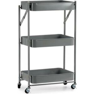 Wózek na Warzywa Szary Stal Plastikowy (29,5 x 78,5 x 45,5 cm) 131656943 - Projektowanie wnętrz