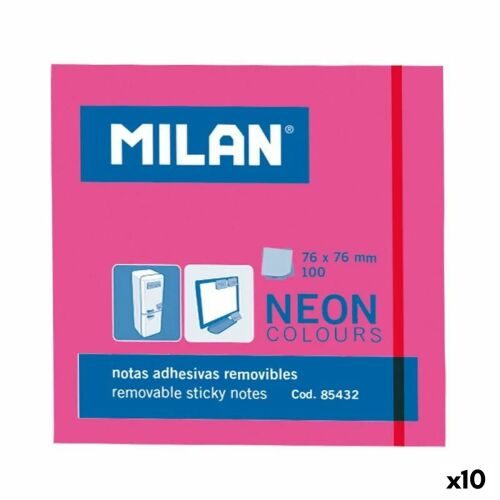 Sztikkerek Milan 76 x 76 mm Rózsaszín 10 egység 131657542