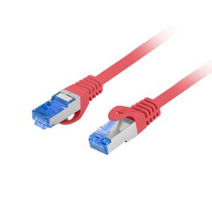 PATCHCORD KAT.6A S/FTP LSZH CCA 0.25M CZERWONY FLUKE PASSED LANBERG 131657568 - Kabel UTP
