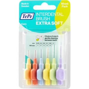 Interdentális kefék Tepe Többszínű Szuper puha (6 Darabok)
