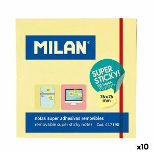 Haftnotizen Milan 76 x 76 mm Gelb 10 Stück 131657772 - Notizblöcke