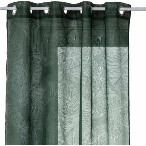 Vorhang Atmosphera VOILAGE DEBO Polyester grün (140 x 240 cm) 131657911 - Heimtextilien