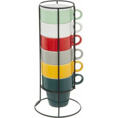 Set de 6 Căni de Cafea Secret de Gourmet Cu suport 131658237