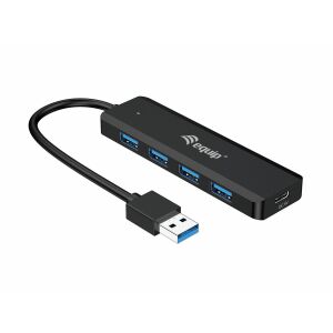 Equip 128959 hub USB 3.2 Gen 1 (3.1 Gen 1) Type-A 5000 Mbit/s Čierna 131658794 - Káble a príslušenstvo