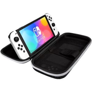 PDP Slim Deluxe Keményhéjas Táska - Fekete-Fehér - Nintendo
