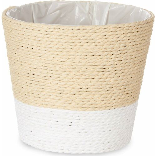 Doniczka Naturalny Brązowy Sznurek Biały Plastikowy 16 x 14,5 x 16 cm 131660365