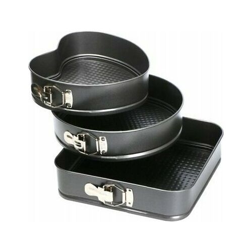 Set de forme de copt detașabile Secret de Gourmet Negru Aluminiu 3 Piese