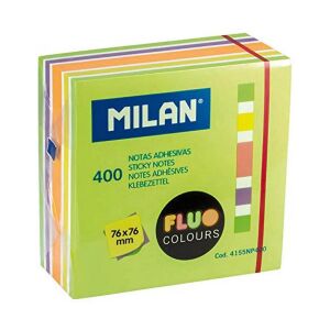 Schein Notizblock Milan Fluo Selbstklebend 7,6 x 7,6 cm 131661078 - Notizblöcke