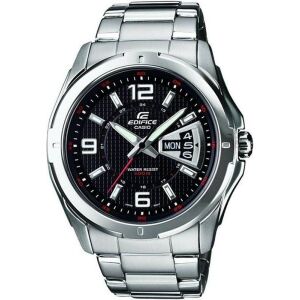 Ceas bărbătesc Casio Edifice EF-129D-1AVEF, argintiu, oțel inoxidabil, cadran negru, rezistent la apă - Casio