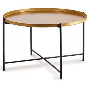 Beistelltisch Schwarz Gold Metall (76,5 x 46 x 76,5 cm) 131661130 - Couchtische