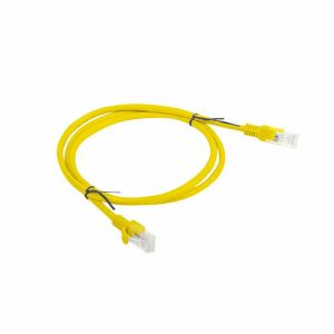 Patchcord kat.6 UTP 1m żółty Fluke Passed Lanberg 131661342 - Kabel UTP