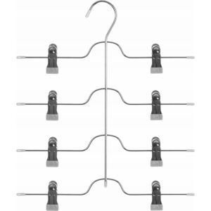 Multifunkcionális Akasztó 5five Ezüst színű Csipesz nadrág Vas (32,5 x 37,6 cm) 131661376 - Vállfa és fogas