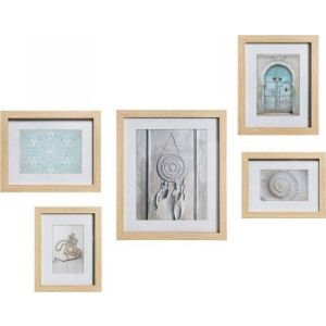 Ramka na Zdjęcia Atmosphera Etnic Set Naturalny Drewno MDF (5 Części) 131661388 - Ramka na zdjęcia