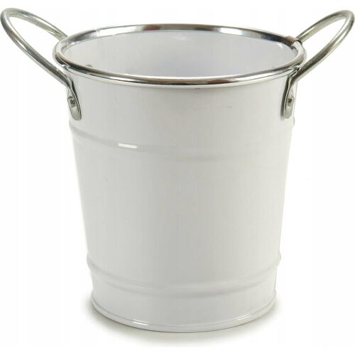 Kaspó Fehér Ezüst színű Fém 131661464