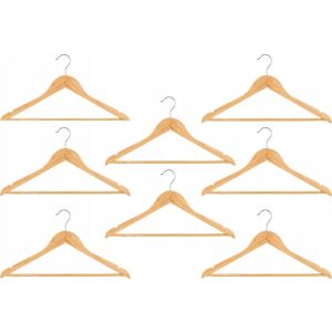 Akasztók 5five 45 x 23,5 cm Természetes Fa Barna 8 Darabok 131661844 - Vállfa és fogas