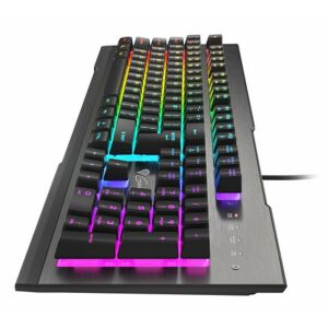 Genesis NKG-1621 RGB Gaming Tastatur in schräger Ansicht mit spanischem QWERTY-Layout - Genesis