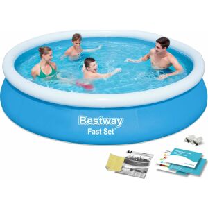 Bestway Fast Set 57273 Aufstellpool Aufblasbarer Pool Rund 5377 l Blau 131673213 - Aufblasbare Pools