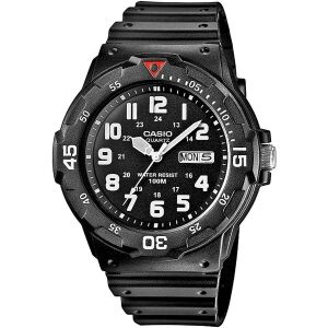 Męski zegarek Casio MRW-200H-1BVEG, czarny, z żywicy, wodoodporny - Dla mężczyzn