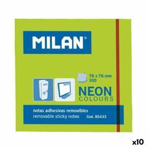 Haftnotizen Milan 76 x 76 mm grün 10 Stück 131673448 - Notizblöcke