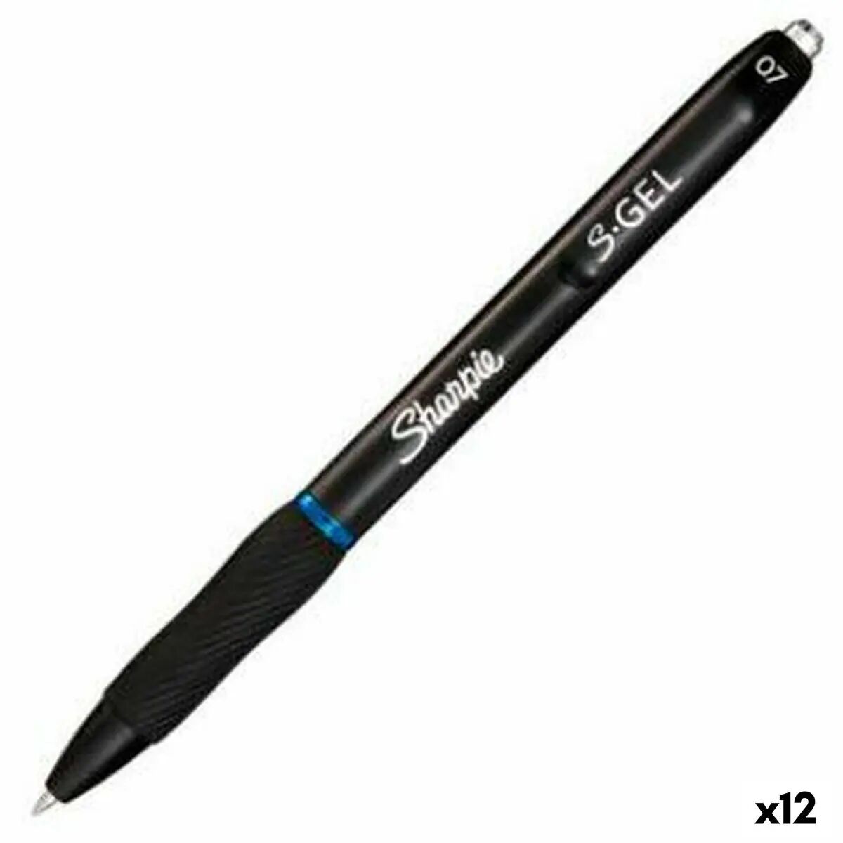 Pix cu gel Sharpie S-Gel Retractabil Albastru 0,7 mm (12 Unități)