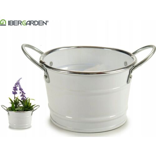 Doniczka 49089 Srebrzysty Biały Metal 131674062