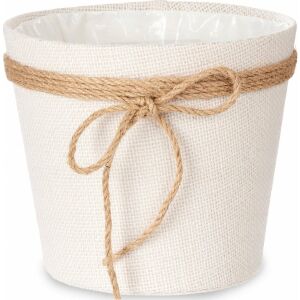 Blumentopf Schleife Weiß Kunststoff 131674383 - Übertöpfe