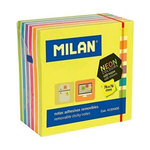 Schein Notizblock Milan Neon Selbstklebend Gelb (7,6 x 7,6 cm) 131674646 - Notizblöcke