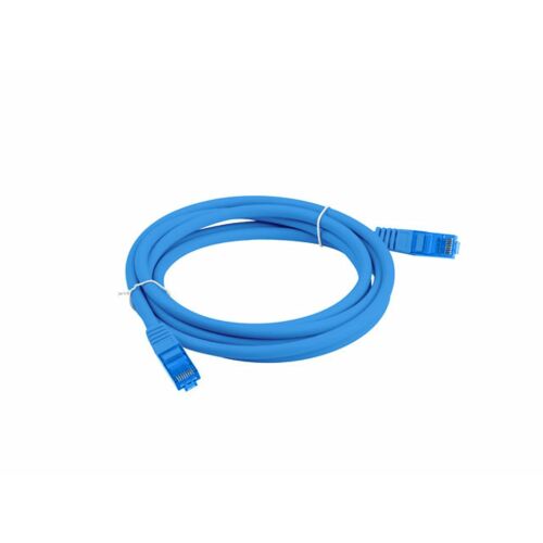 Patchcord kat.6A S/FTP LSZH CCA 0.5m niebieski Fluke Passed Lanberg 138957040
