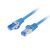 Patchcord kat.6A S/FTP LSZH CCA 0.5m niebieski Fluke Passed Lanberg 138957040