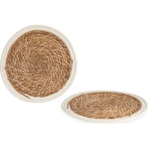 Suport Protecție pentru Masă Maro Alb Natural 30 x 1 x 30 cm (Ø 30 cm) 131675230 - Servete si naproane