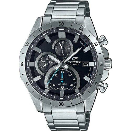 Casio Edifice EFR-571D-1AVUEF férfi ezüst és fekete kronográf karóra