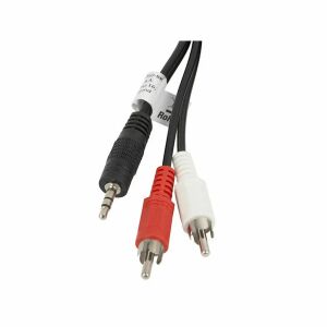 Kábel Audio Jack na 2 RCA Lanberg CA-MJRC-10CC-0050-BK Čierna 5 m 131675547 - Káble a príslušenstvo