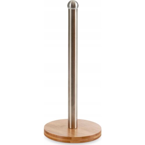 Küchenpapierrollenhalterung 1 Silberfarben Braun Bambus 131676601
