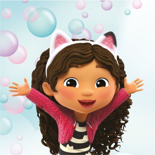 Gabi babaháza Bubbles kéztörlő, Gabby baba rajzfilmfigura