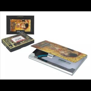 Carmani Névjegykártyatartó fémdoboz 9,2x0,7x5,4cm, Klimt: The Kiss