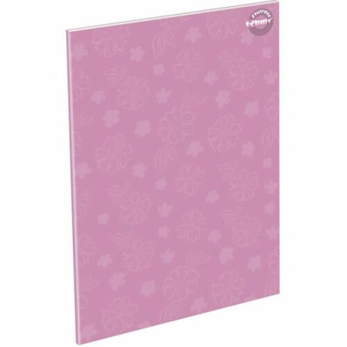 T-Creatív A4 rózsaszín virágmintás kockás füzet, 40 lapos