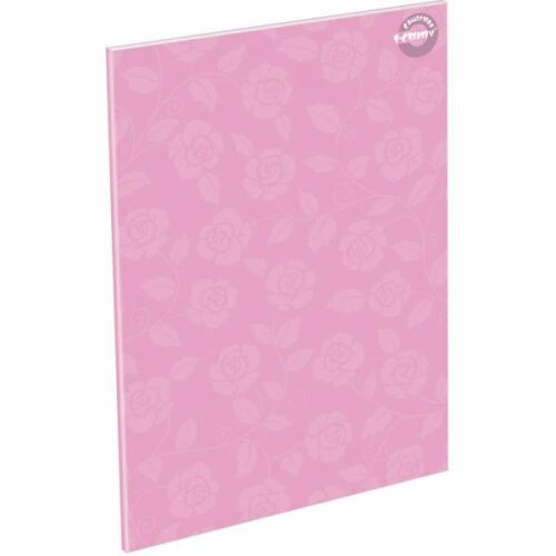 T-Creatív A4 rózsaszín virágmintás kockás füzet, 40 lapos