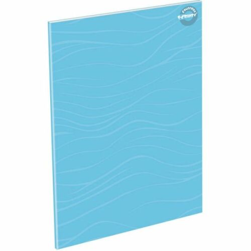 T-Creatív PLAIN egyszínű és nyomott mintás kockás füzet - A4 40 lapos - világoskék hullámok