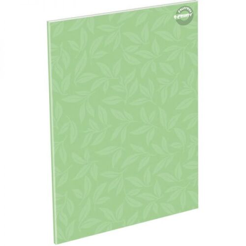 T-Creatív PLAIN egyszínű és nyomott mintás kockás füzet - A4 40 lapos - zöld leveles