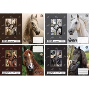 T-Creatív Lovas Heftumschläge, 4er-Set mit Pferde-Motiven - T-Creativ