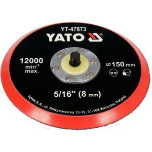 YATO 150mm Klett-Schleifteller für Polieren, 5/16 Zoll Gewinde - Zubehör für Schleifmaschinen