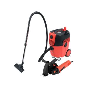 YATO Ipari porszívó és Falhoronymaró készlet, 1600W porszívó, 1700W falhoronymaró gép - Építkezés & Felújítás