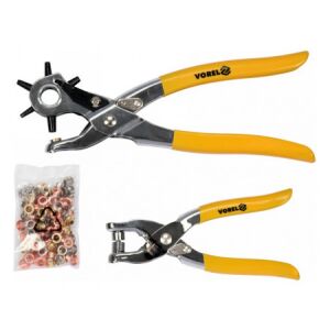 Cleste rotativ pentru găurit piele VOREL și instrument de fixare a capselor cu 100 de capse - Clesti de perforat