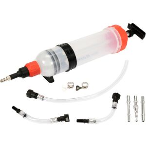 Ręczna pompa paliwowa YATO 1.5L ze złączkami do PSA i Opel - Spust oleju